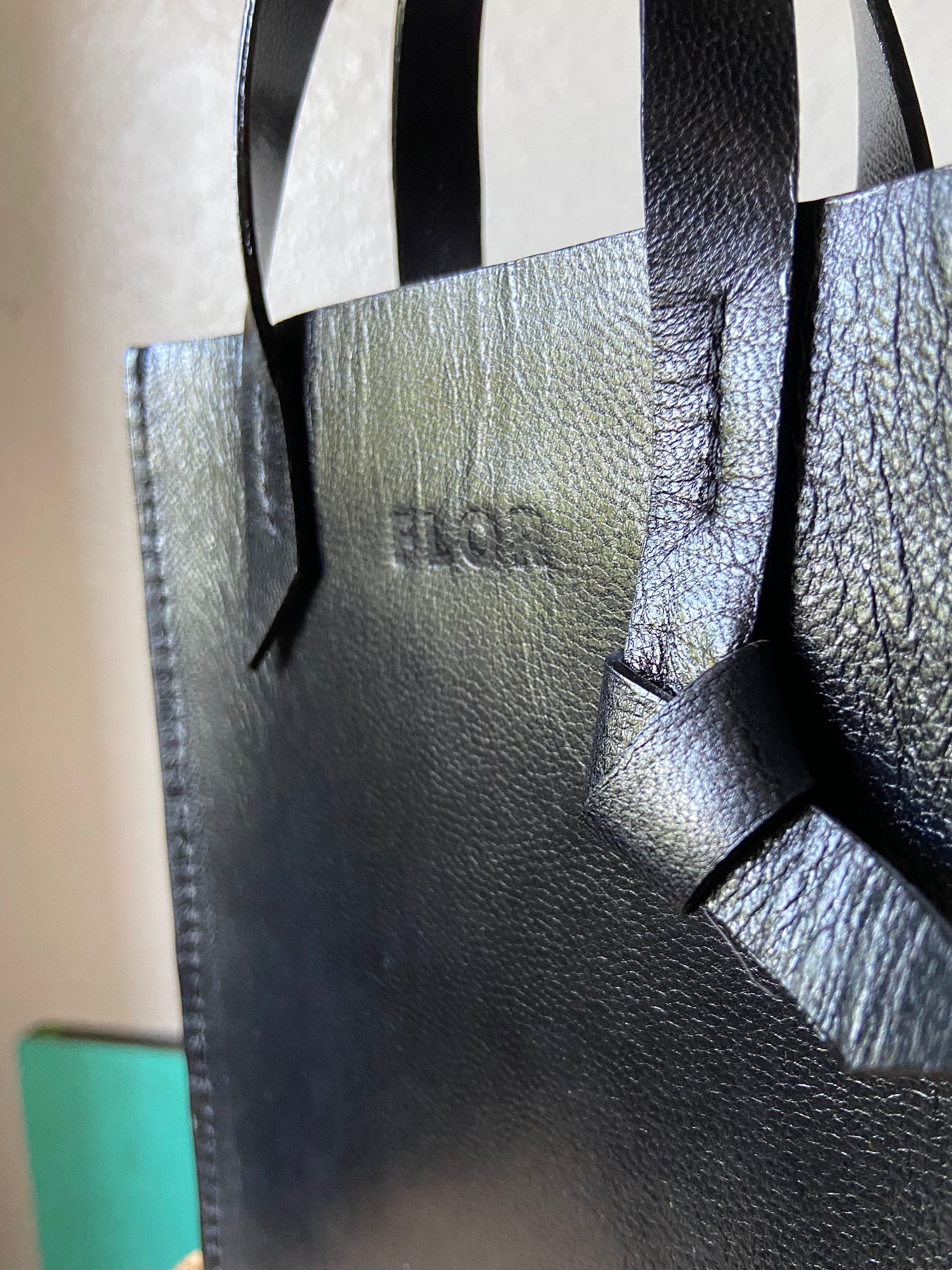 Mini Tie Tote in Black