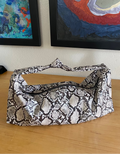 East West Python Print Faux Leather Slouchy Bag