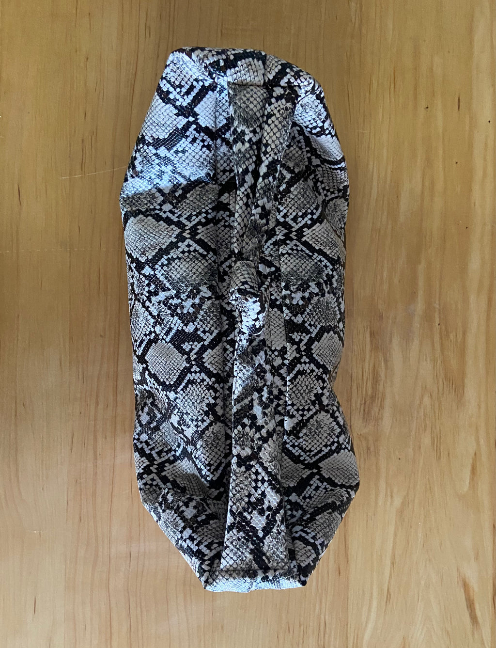 East West Python Print Faux Leather Slouchy Bag