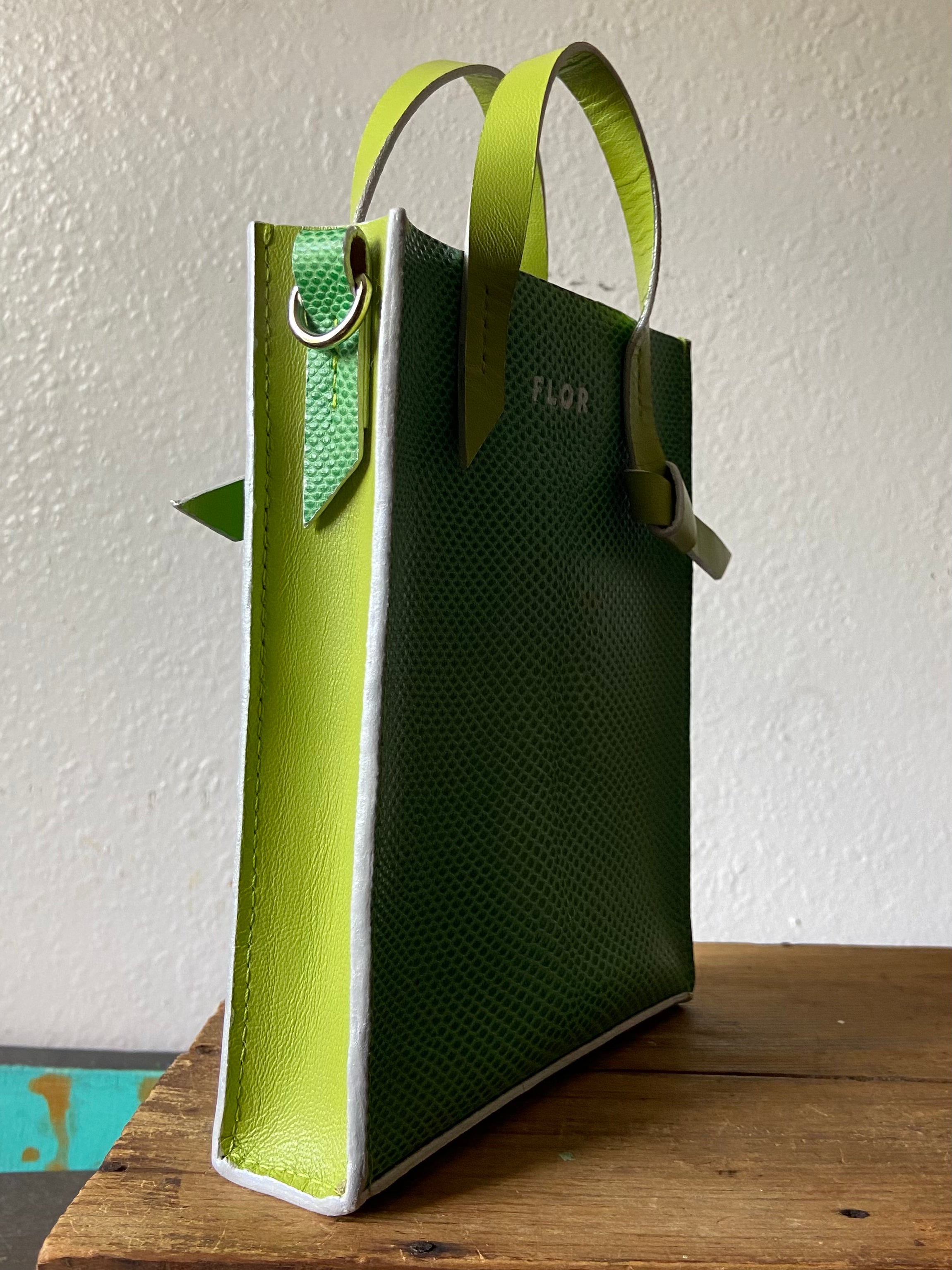 Mini Tie Tote in Karung Snakeskin
