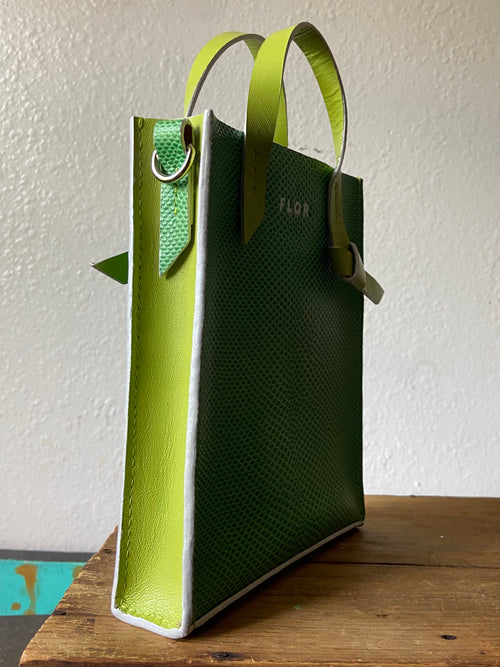 Mini Tie Tote in Karung Snakeskin
