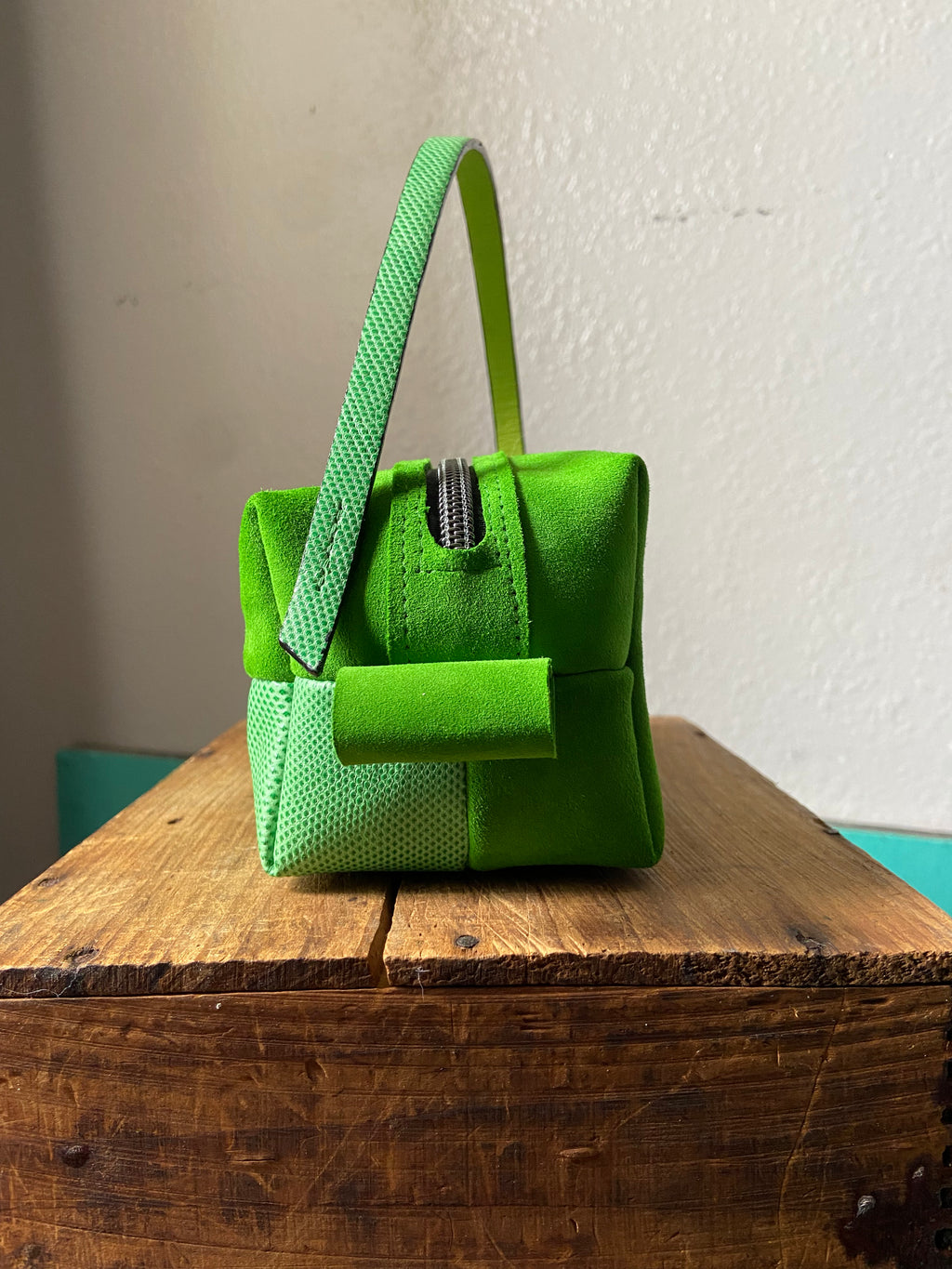 Soft Pouch Patchwork Handle Bag
