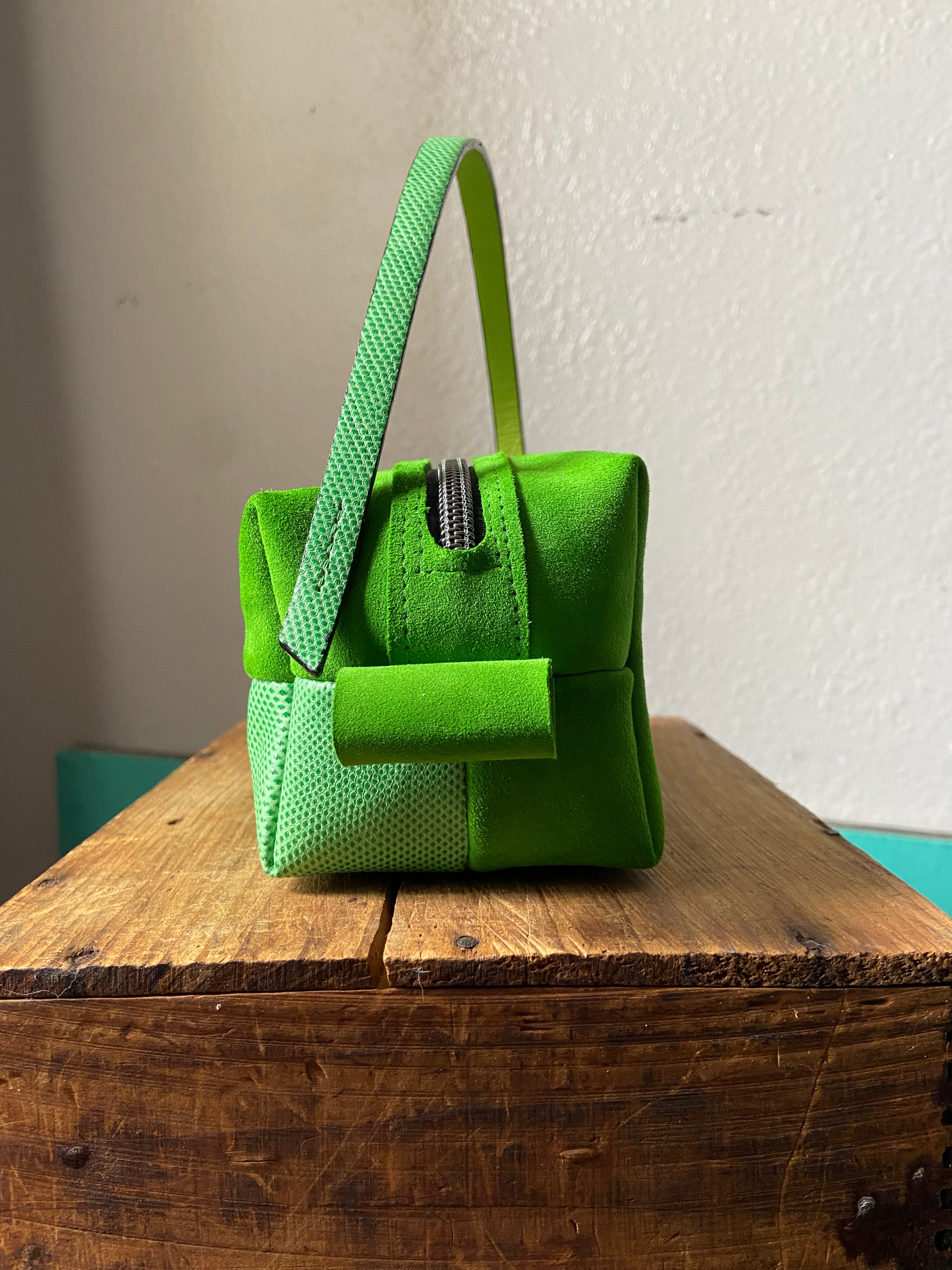 Soft Pouch Patchwork Handle Bag