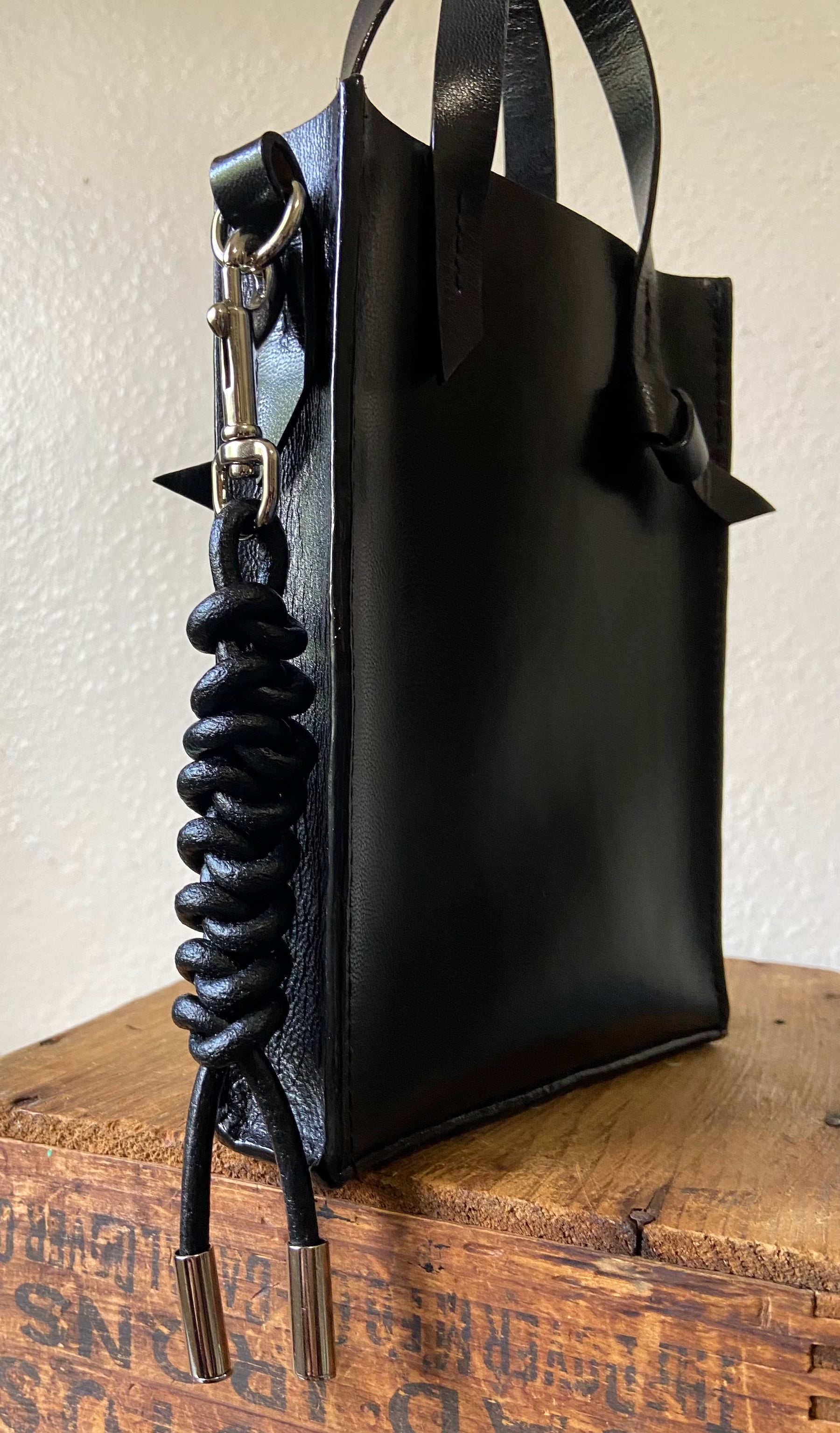 Snake knot wrap bag charm