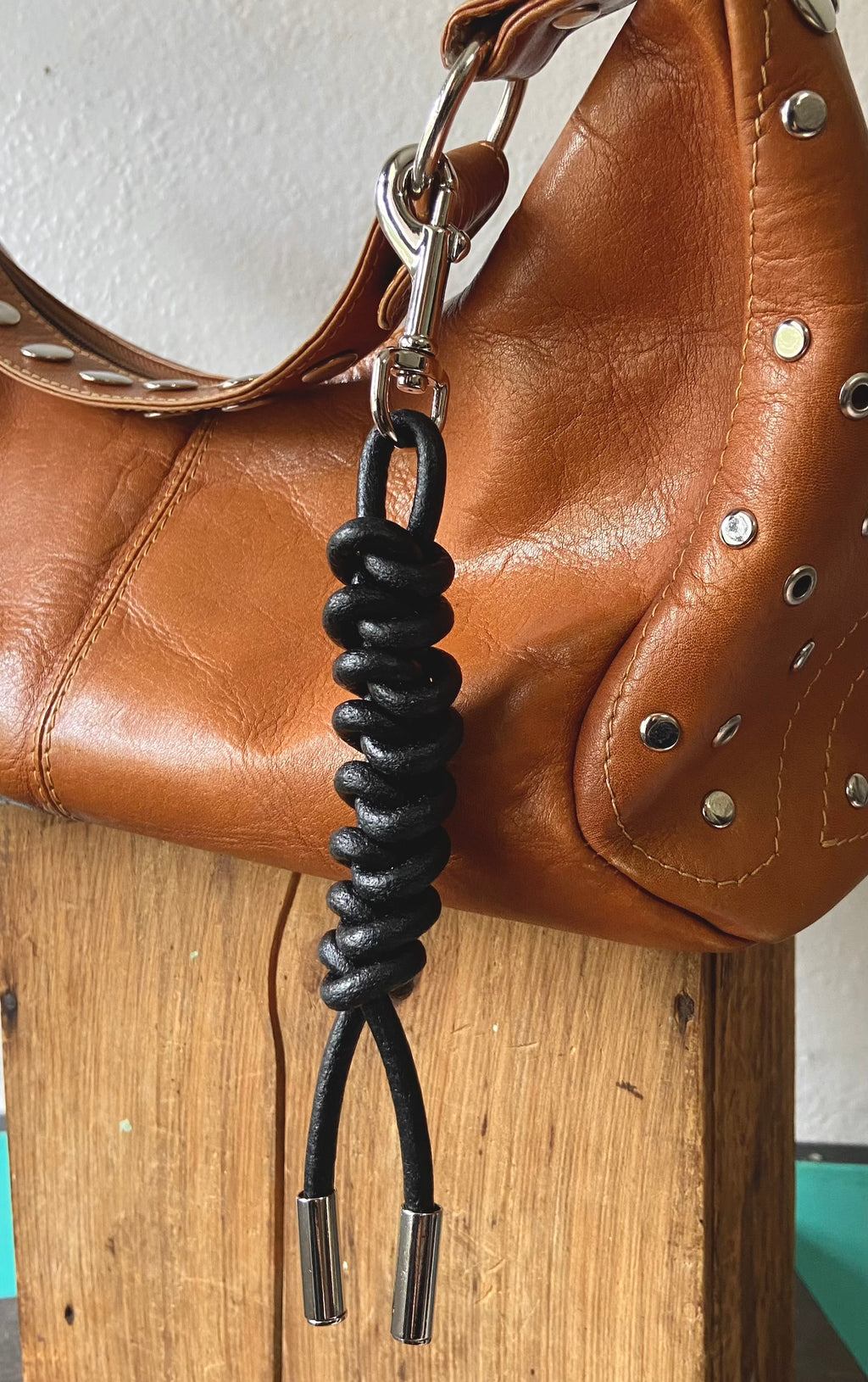 Snake knot wrap bag charm