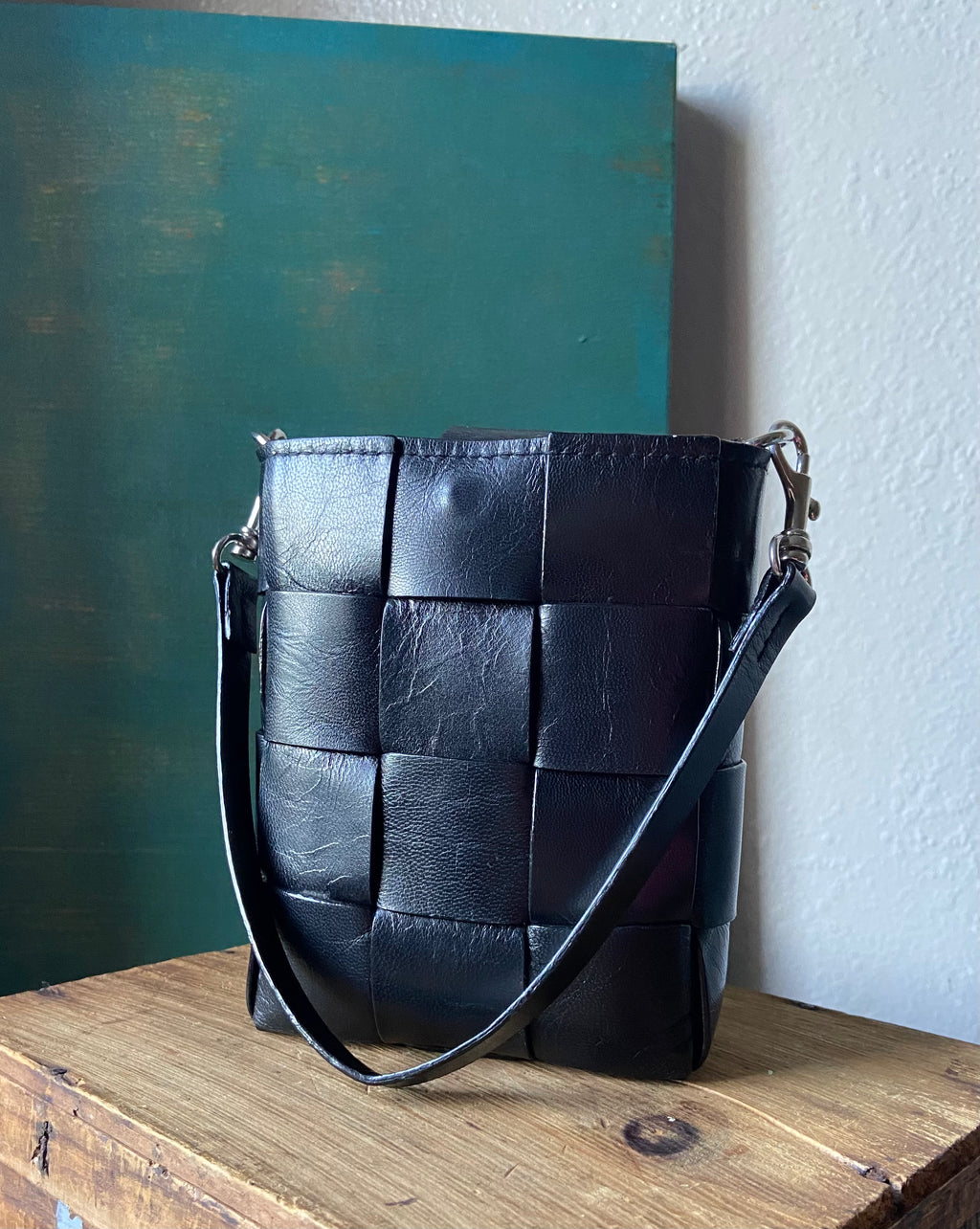 Woven Pochette Shoulder Bag