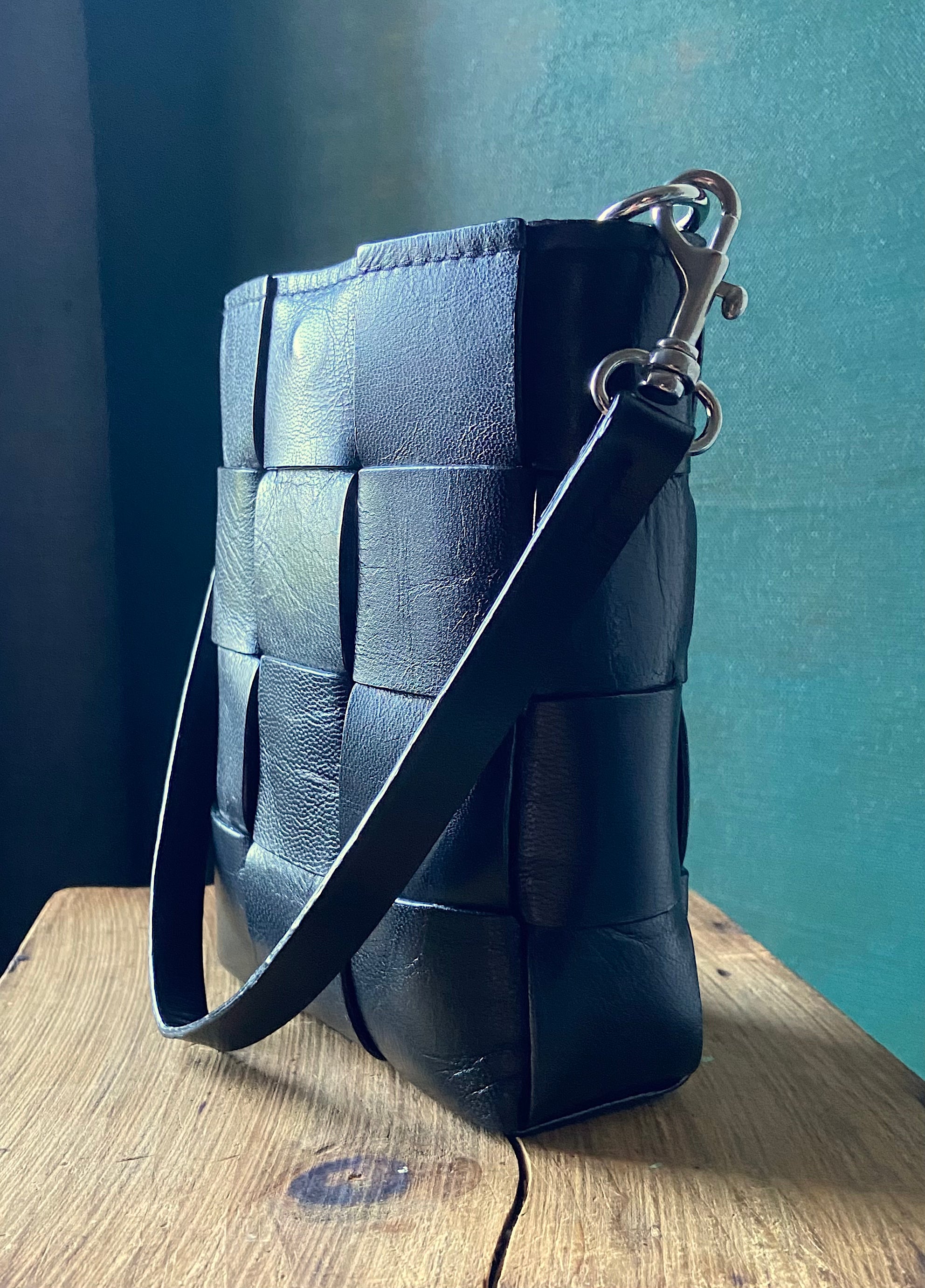 Woven Pochette Shoulder Bag